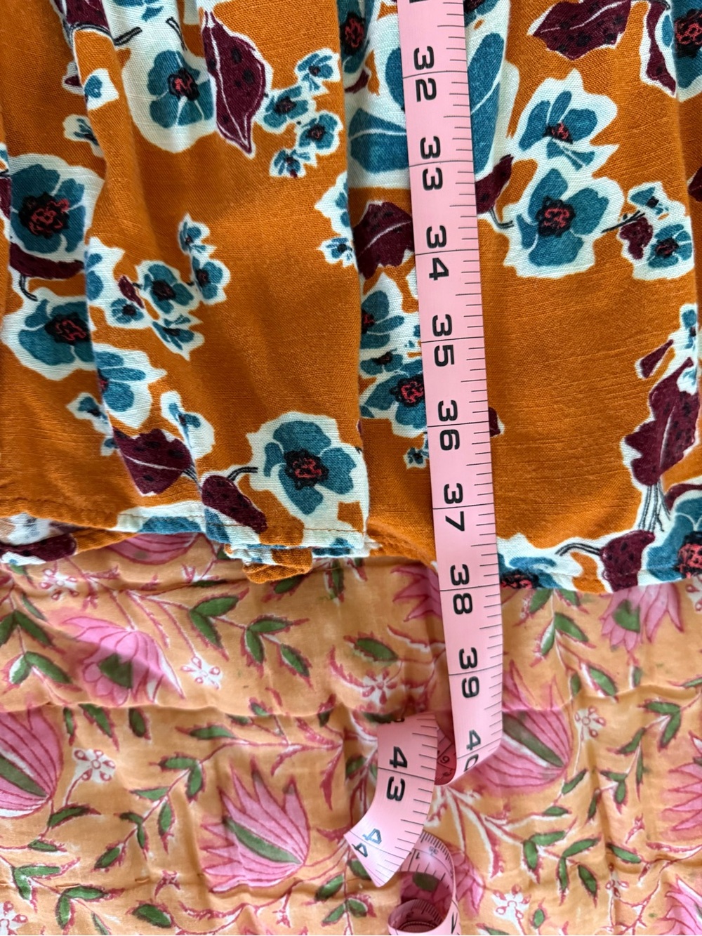 Ava & Viv Boho Summer Dress Women’s Size X Orange Floral Flutter Sleeve VNeck - Picture 14 of 15